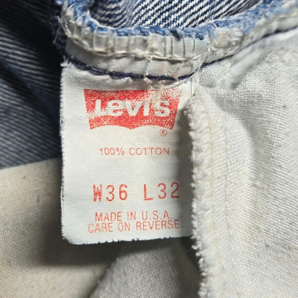 Levi's 550 Vintage Jeans Mens 36x32 Made In USA Relaxed Fit Orange Tab - Picture 3 of 9